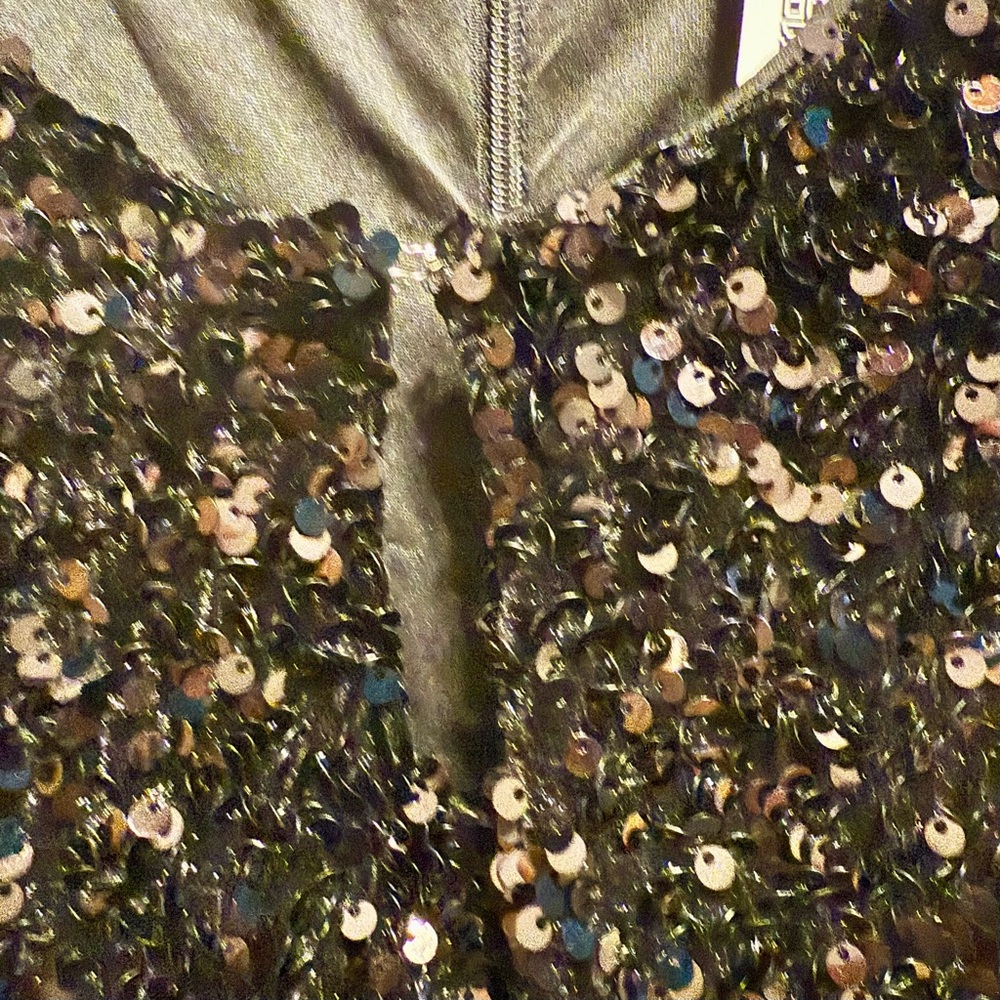 Forever 21 Black Sequin Long Sleeve Dress NWT - Picture 10 of 10